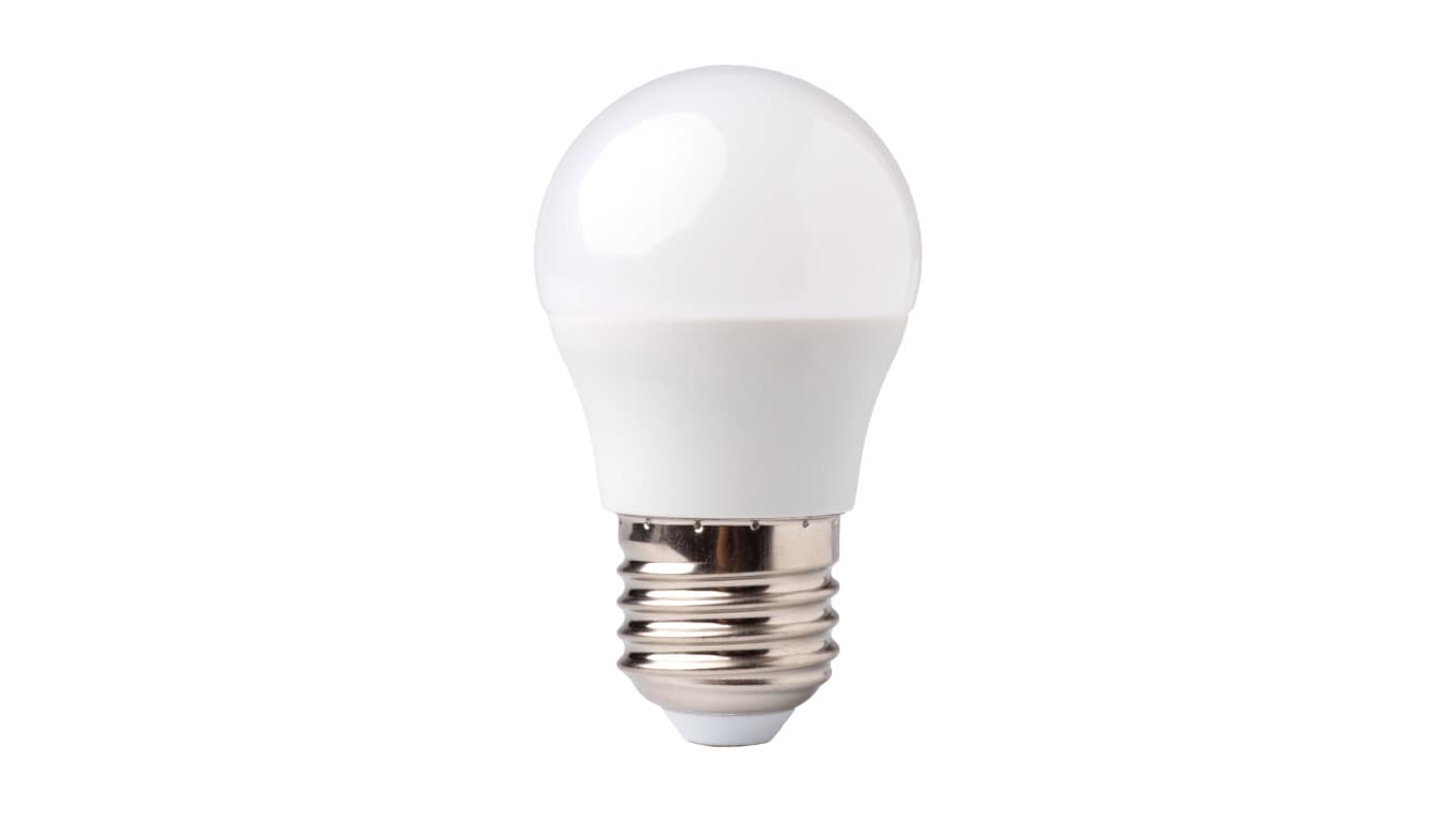 

Żarówka LED kulka E27 5W 450lm Barwa Ciepła 3000K EC79335