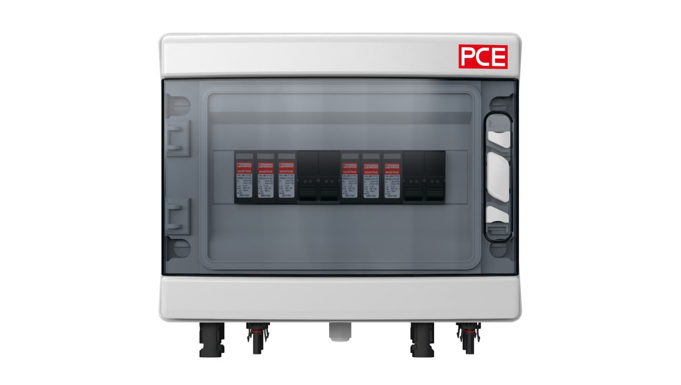 

Rozdzielnica PV 1MPPT ogranicznik przepięć DC typ 1/2 Phoenix Contact wkładka 6A gPV 1000V DC BOX 90PV001