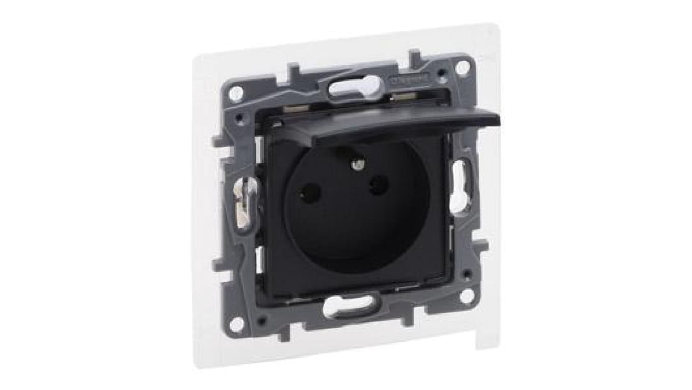

Niloe Selection Gniazdo 2p+z IP44 16A 250V bez przesłony, zaciski śrubowe antracyt 762261