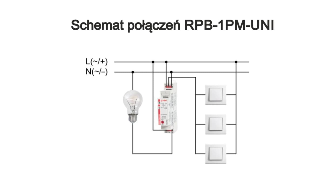 

Przekaźnik bistabilny z pamięcią 1P 16A 12...240V AC/DC RPB-1PM-UNI 864391