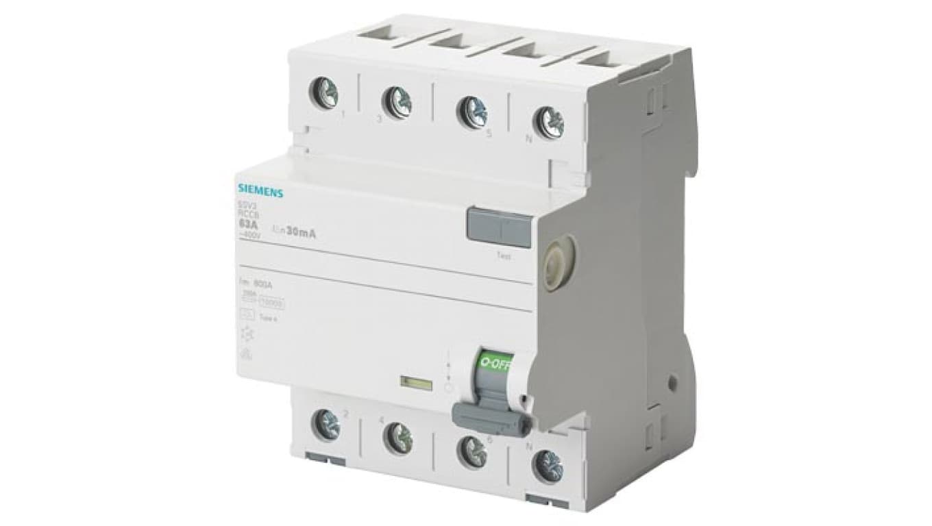 

Wyłącznik różnicowoprądowy 4P 25A 30mA 400V 10KA typ F 5SV3342-3
