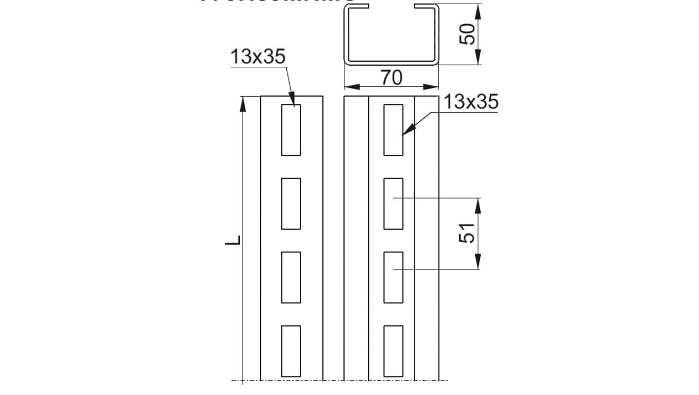 

Ceownik wzmocniony CWT70H50/3NMC 3m 867830