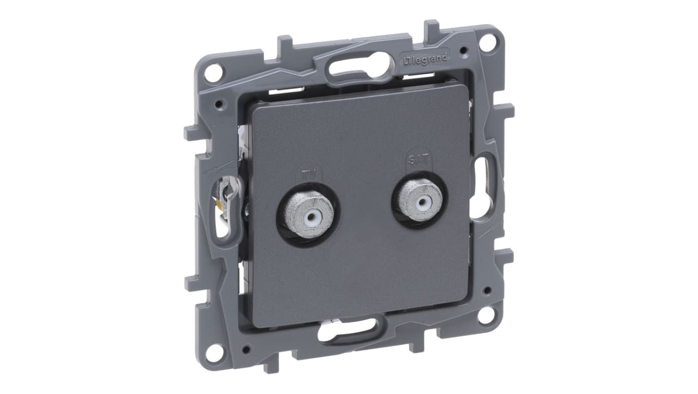 

Niloe Selection Gniazdo tv f-f końcowe do instalacji typu gwiazda 1db stal 762349