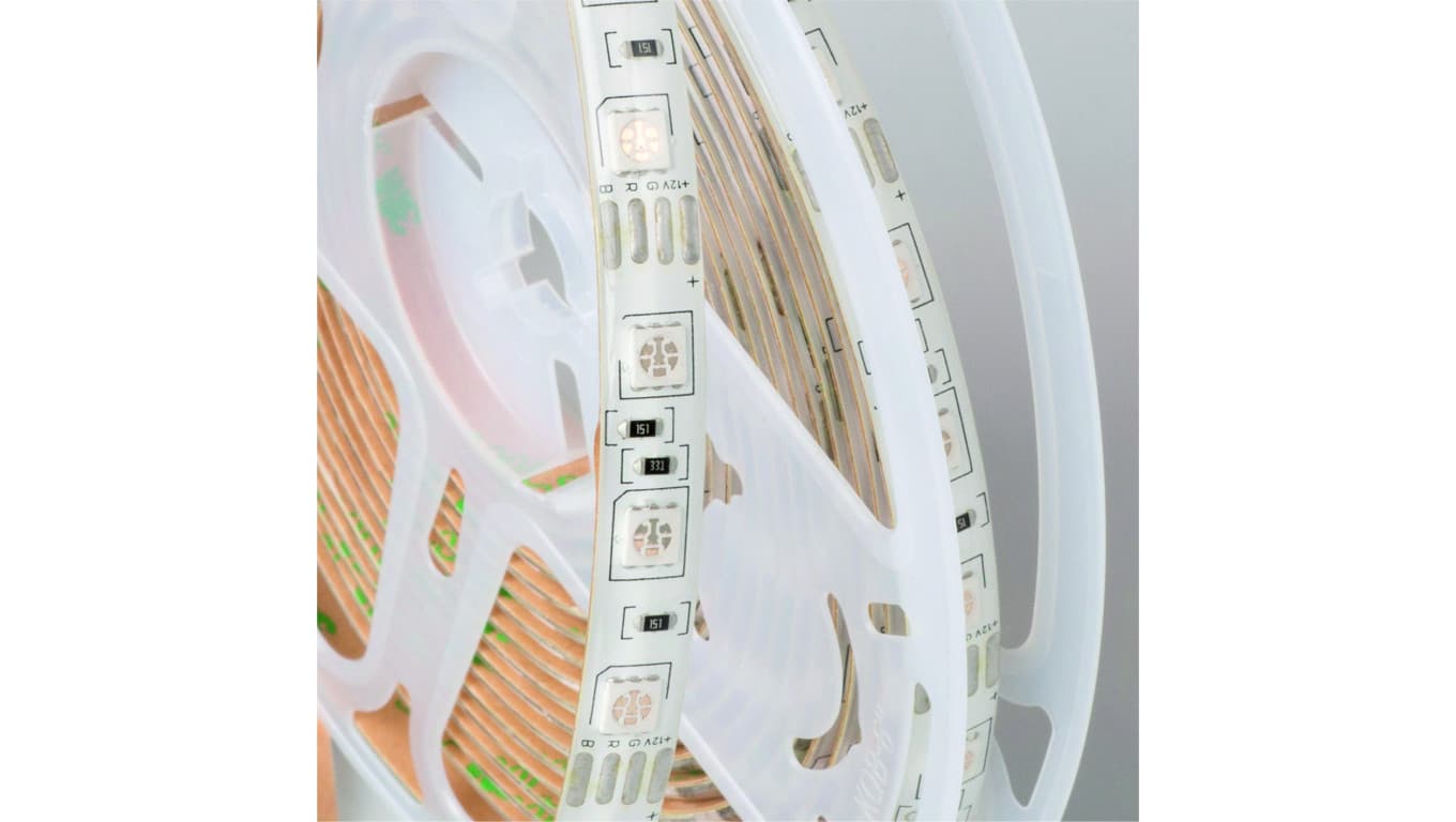 

Taśma LED SMD5050 14,4W/M 60LED/M RGB IP63 /5m/ EC79368