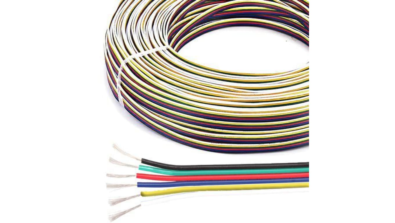 

Kabel 6 żyłowy 0,33mm2 do taśma led rgbw rgb+cct