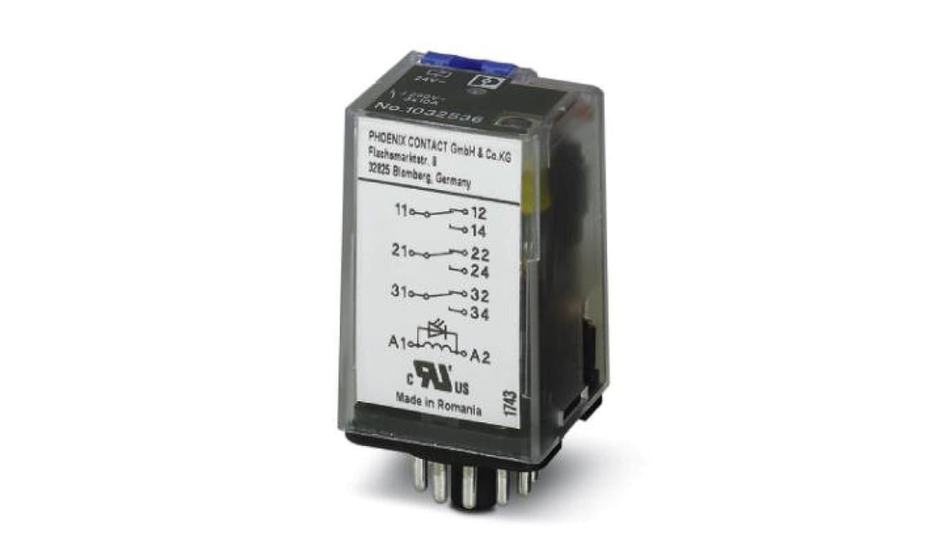 

Przekaźnik przemysłowy 3P 10A AgNi 230V AC do gniazda ECOR-3, REL-OR-BL/L-230AC/3X21