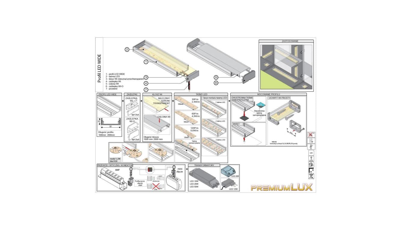 

Profil WIDE24 2m czarny G/W szeroki