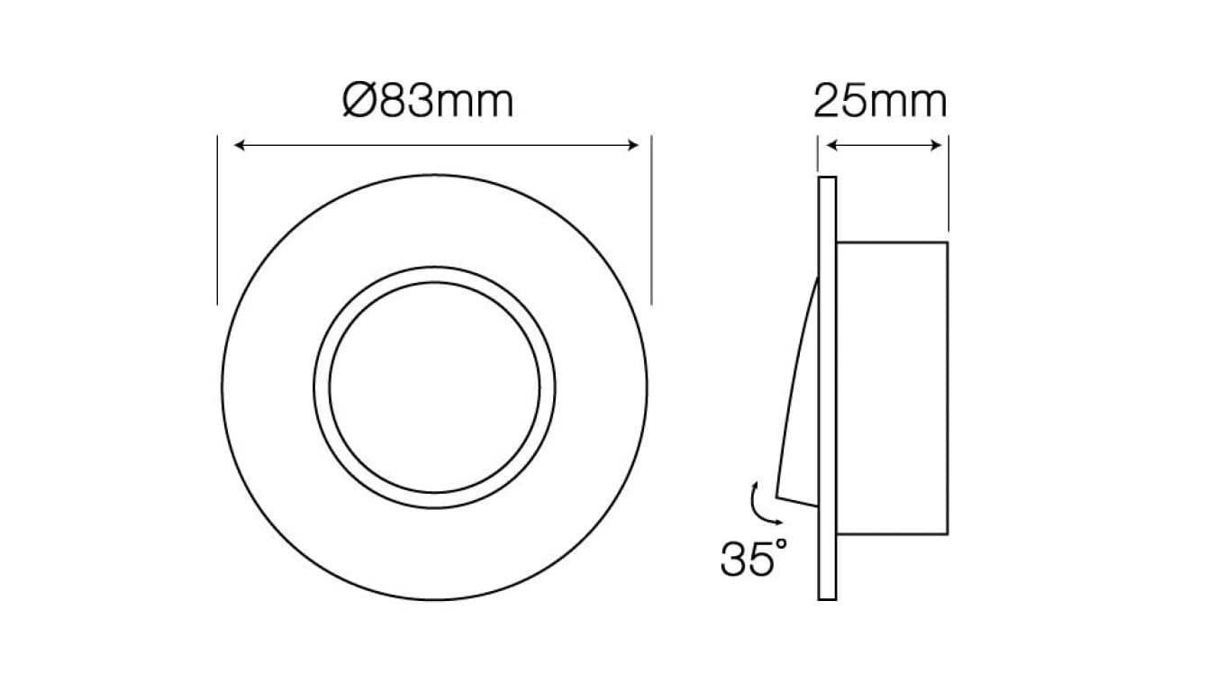 

Oprawa aluminiowa okrągła ruchoma srebro gres /244896/