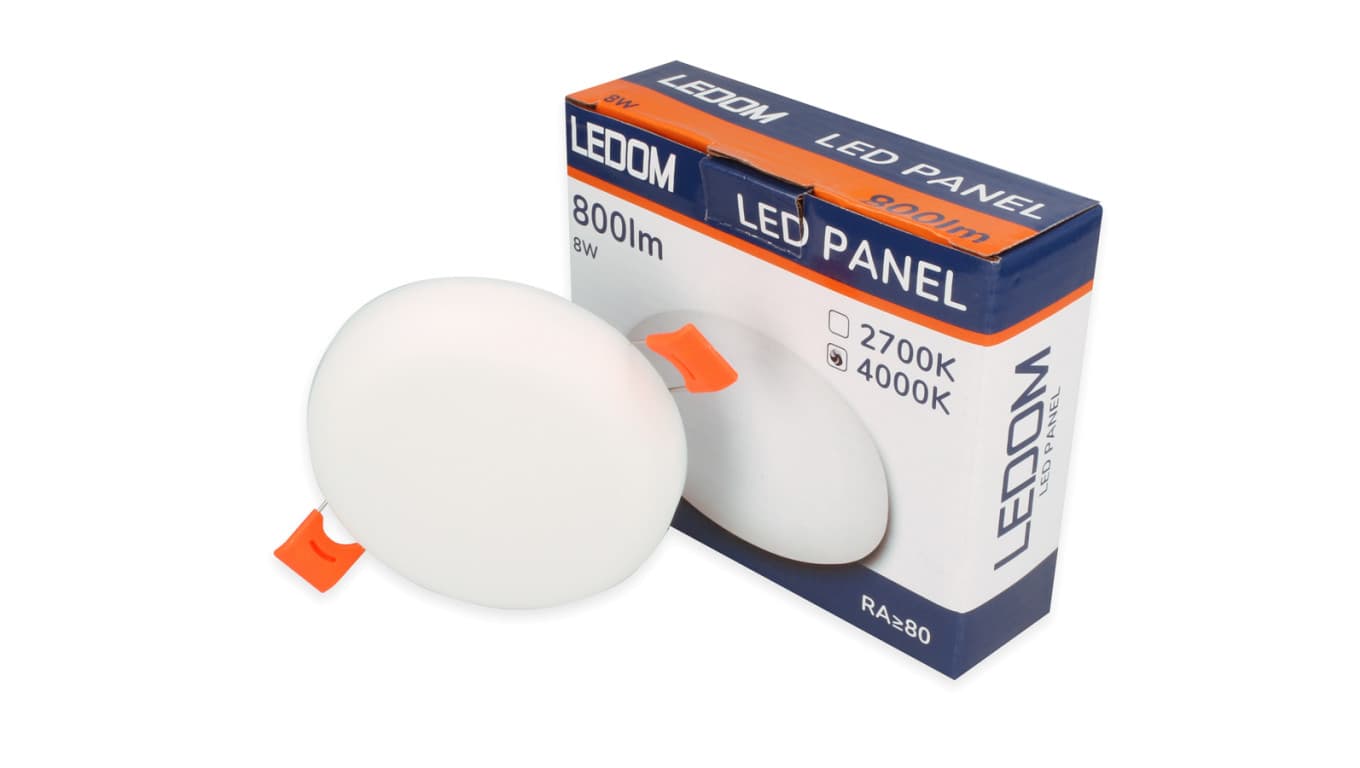 

LEDOM bezramkowy panel LED 8W 800lm 4000K /470621/
