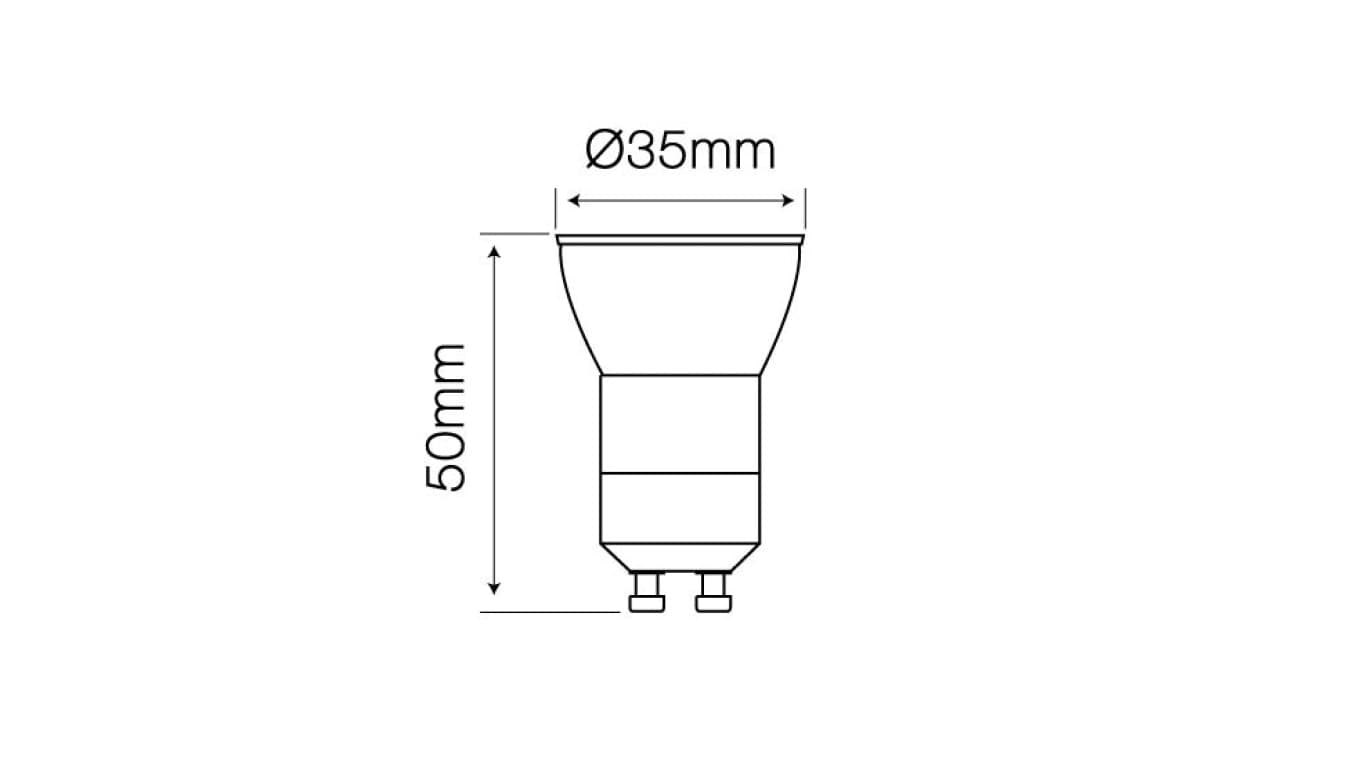 

Źródło światła LED line GU11 SMD 170-250V AC 3W 255lm 2700K 38 /248108/