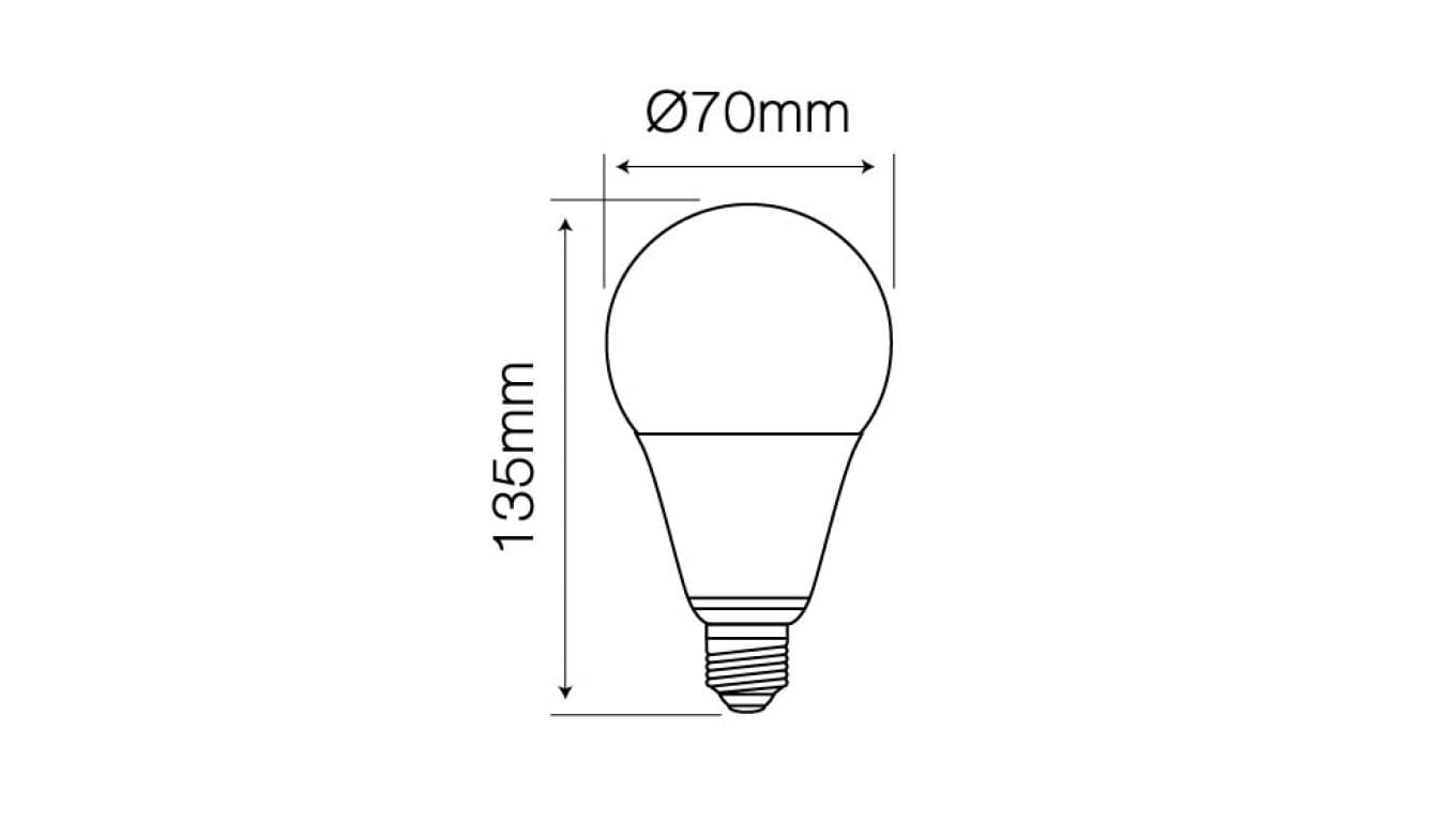 

Źródło światła LED line E27 170-250V 18W 1800LM 2700K A70 /241833/