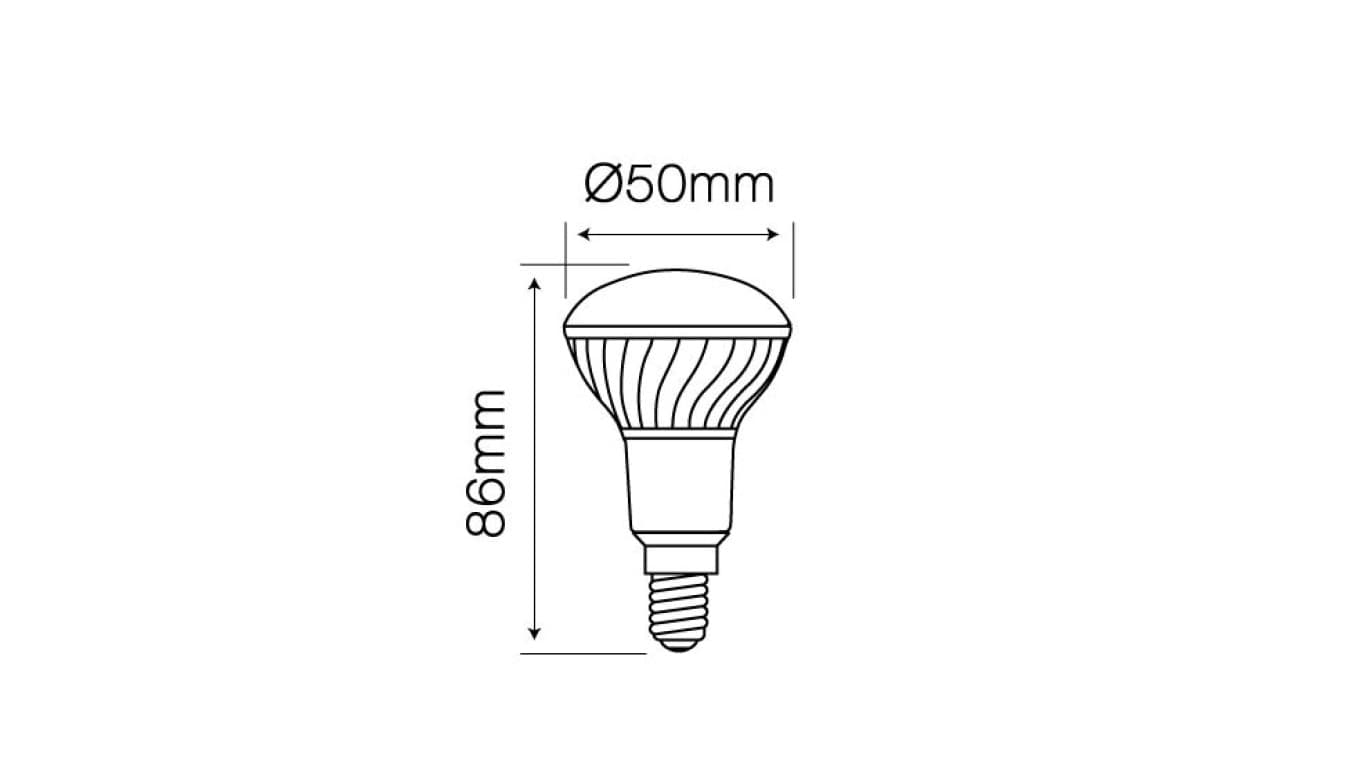 

Źródło światła LED line E14 SMD 170-250V 7W 595lm 4000K R50 /247057/