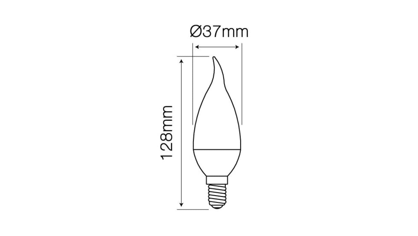 

Źródło światła LED line E14 SMD 170-250V 5W 425lm 4000K F37 /247002/