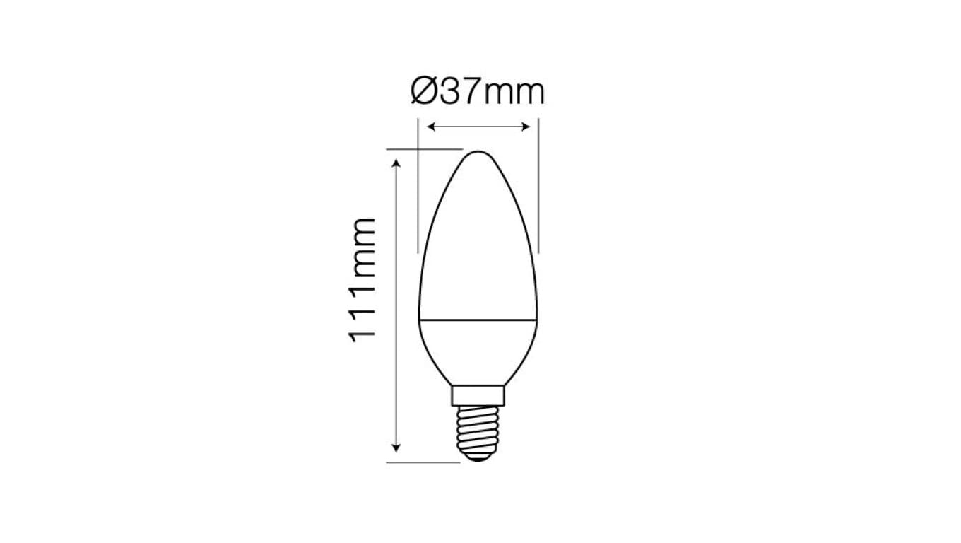 

Źródło światła LED line E14 SMD 170-250V 7W 630lm 4000K C37 /247583/