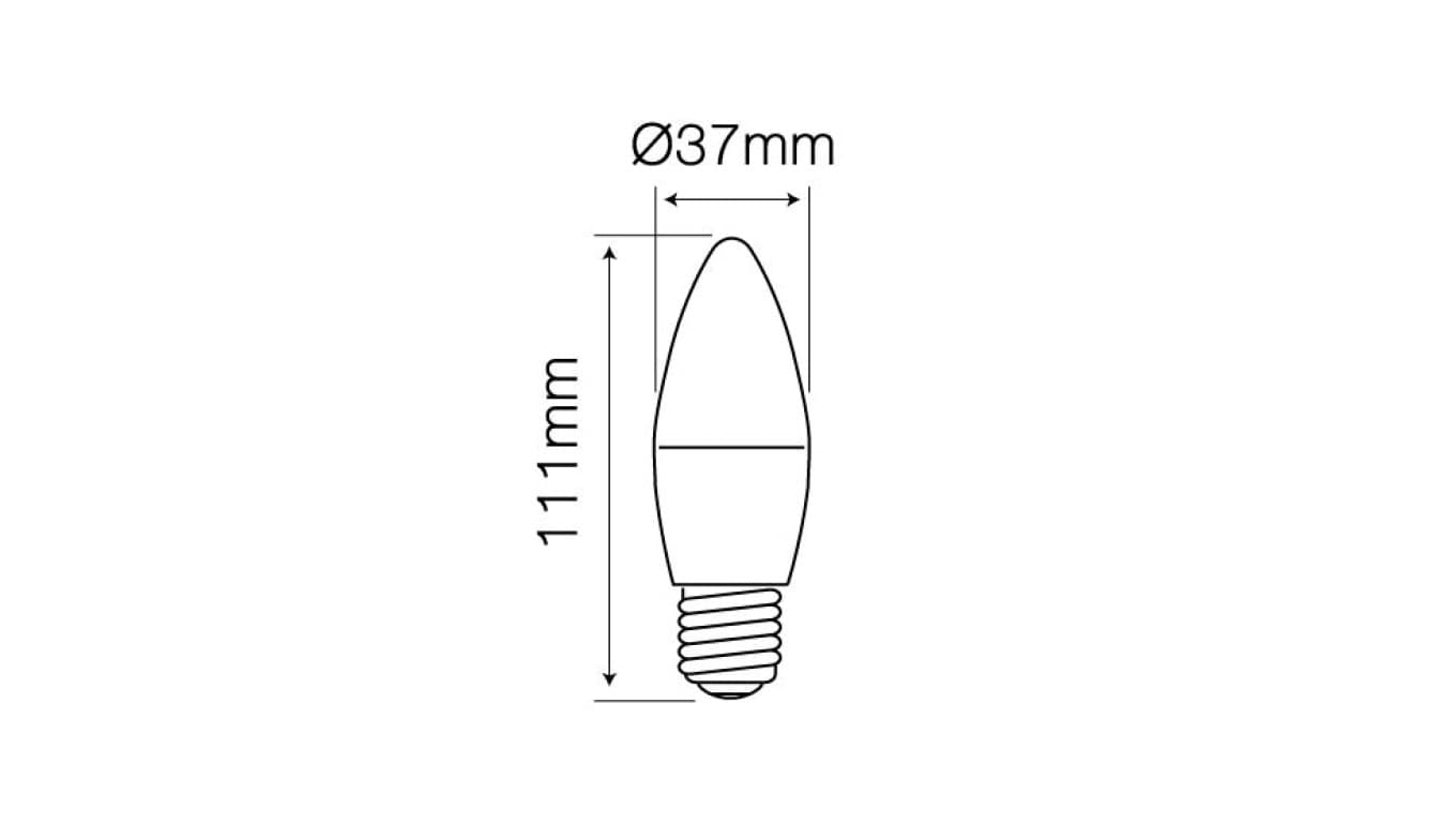 

Źródło światła LED line E27 SMD 170-250V 7W 630lm 2700K C37 /249204/