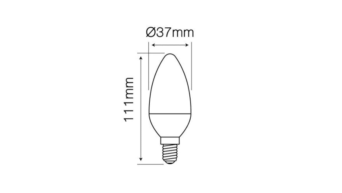 

Źródło światła LED line E14 SMD 170-250V 9W 992lm 2700K C37 ściemnialna /470232/
