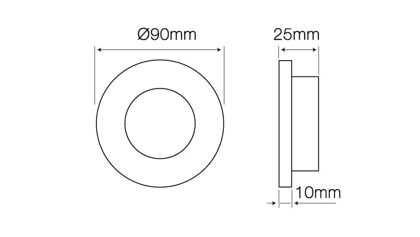 

Oprawa szklana okrągła czarna 90x25x10mm(65mm) /246371/