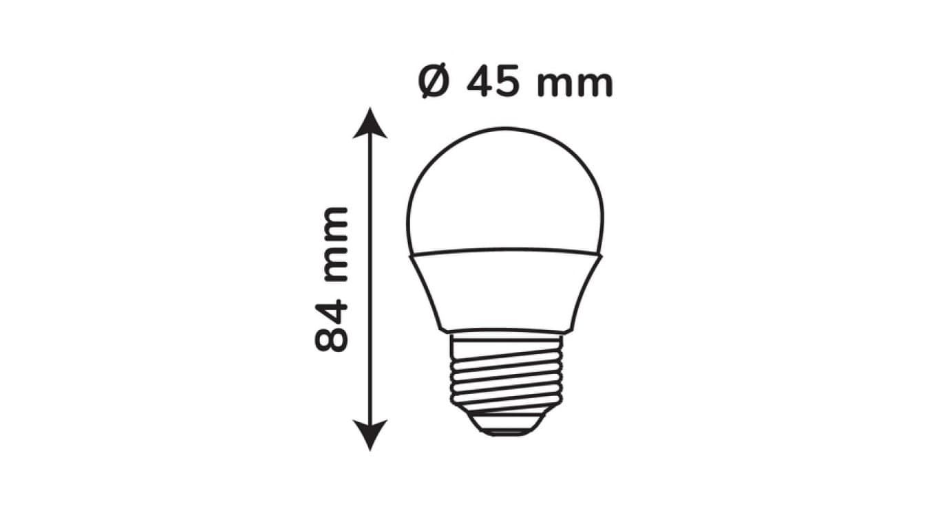 

Źródło światła LEDOM E27 SMD 230V 6W 510lm 3000K G45 /247255/