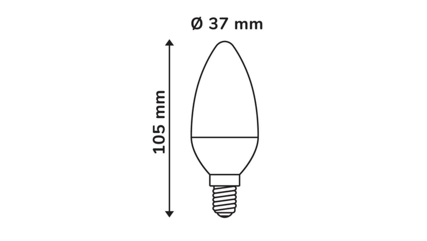

Źródło światła LEDOM E14 C37 220-240V 6W 522lm 4000K /247347/