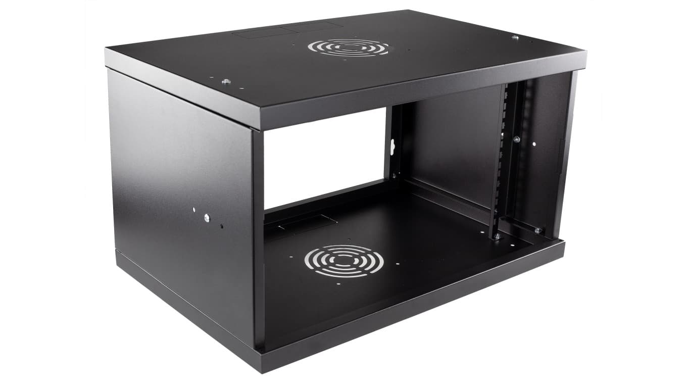 

Szafa wisząca RACK 19 cali 6U 350mm czarna NEKU ECO BOX