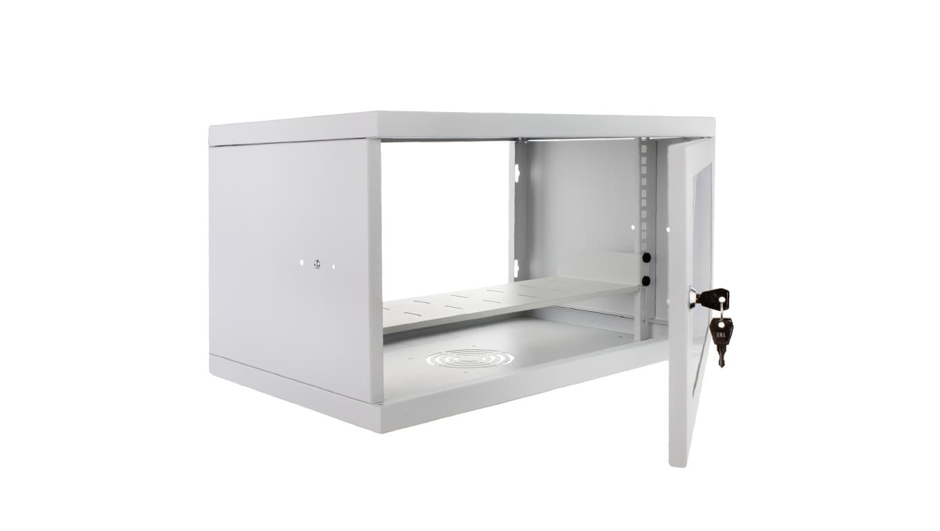 

Szafa wisząca RACK 19 cali 6U 350mm szara NEKU ECO BOX