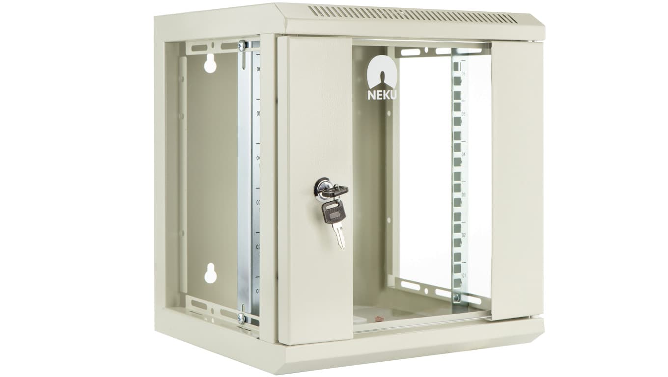 

Szafa wisząca RACK 10 cali 6U 300mm szara NEKU TS