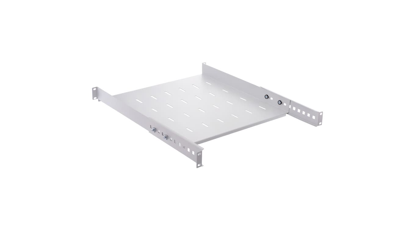 

Półka regulowana do szafy RACK 19 cali 1U 450mm szara NEKU