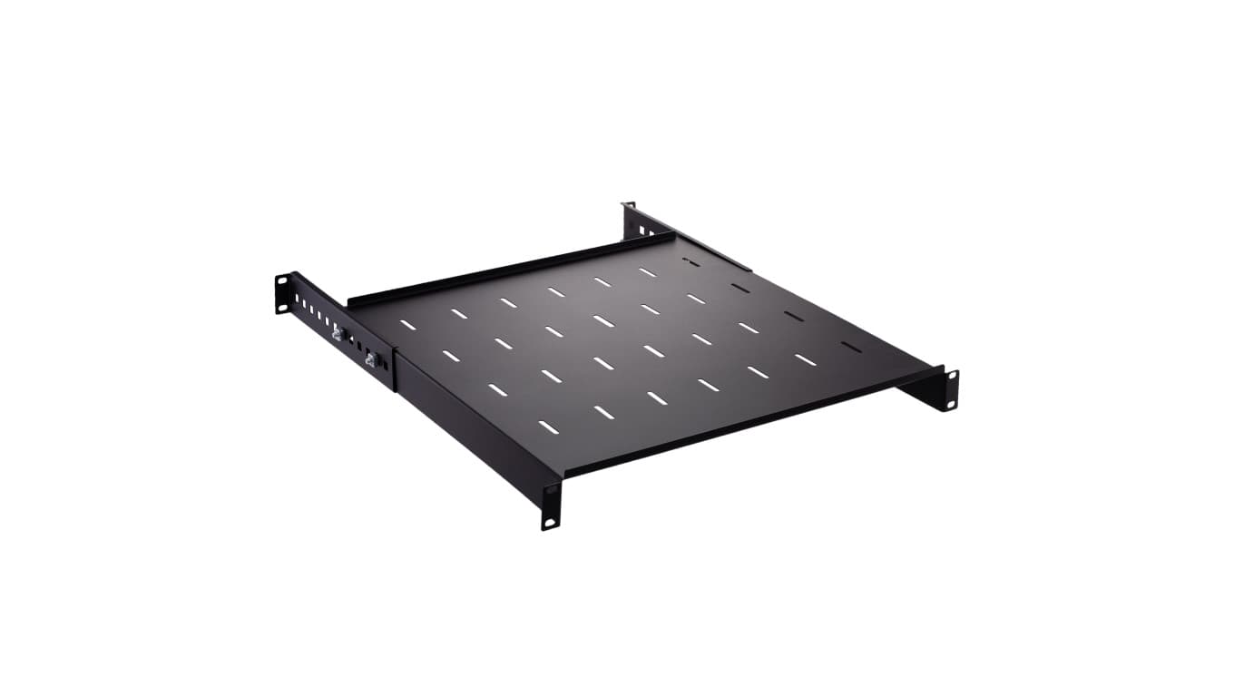 

Półka regulowana do szafy RACK 19 cali 1U 450mm czarna NEKU