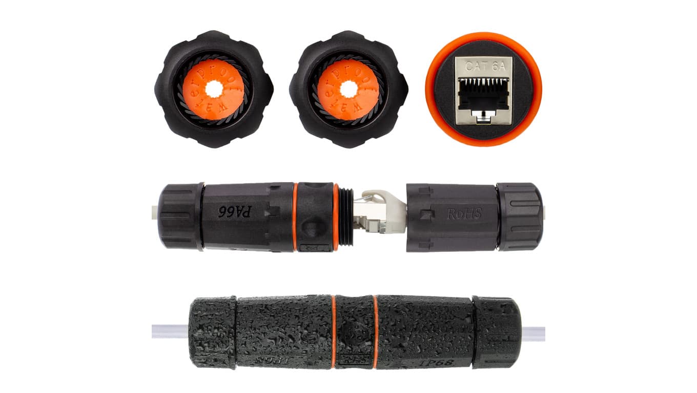 

Mufa kablowa IP68 2xRJ45 kat.6A, kat.7 FTP NEKU