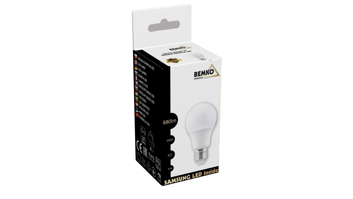 

Żarówka LED SAMSUNG INSIDE 230V E27 A60 9,5W 880LM 3000K 220ST D84-SLB-E27-A60-095-3K