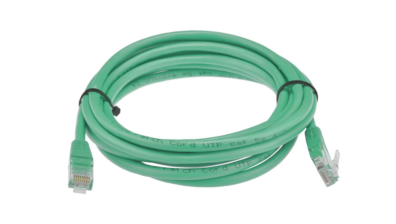 

Patchcord UTP kat.5e kabel sieciowy LAN 2x RJ45 zielony 10m NEKU