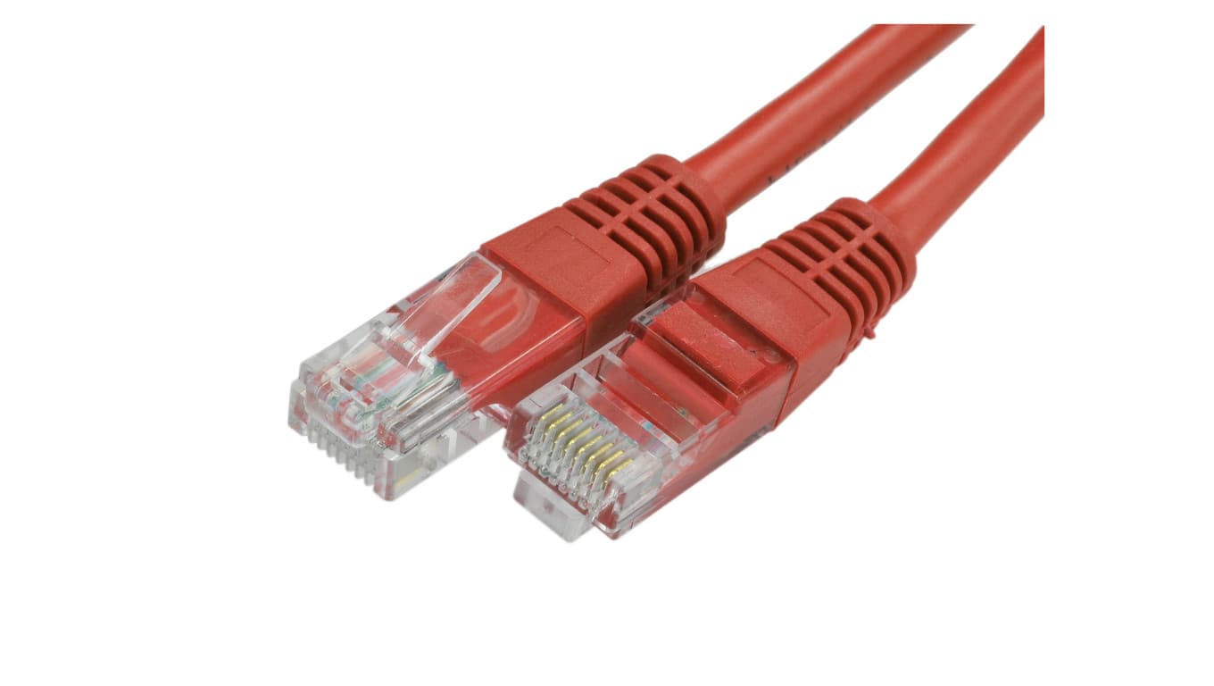 

Patchcord UTP kat.5e kabel sieciowy LAN 2x RJ45 czerwony 0,5m NEKU