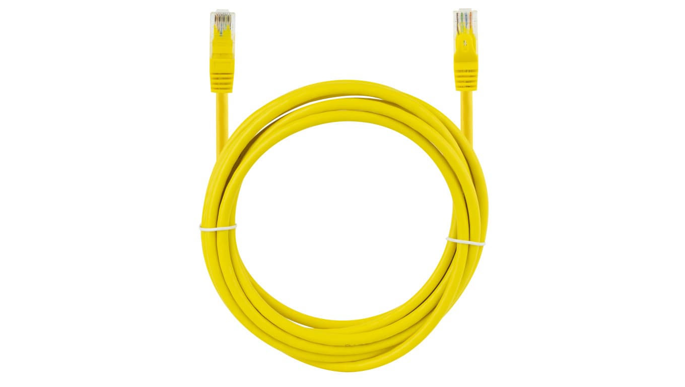 

Patchcord UTP kat.6 kabel sieciowy LAN 2x RJ45 żółty 5m NEKU