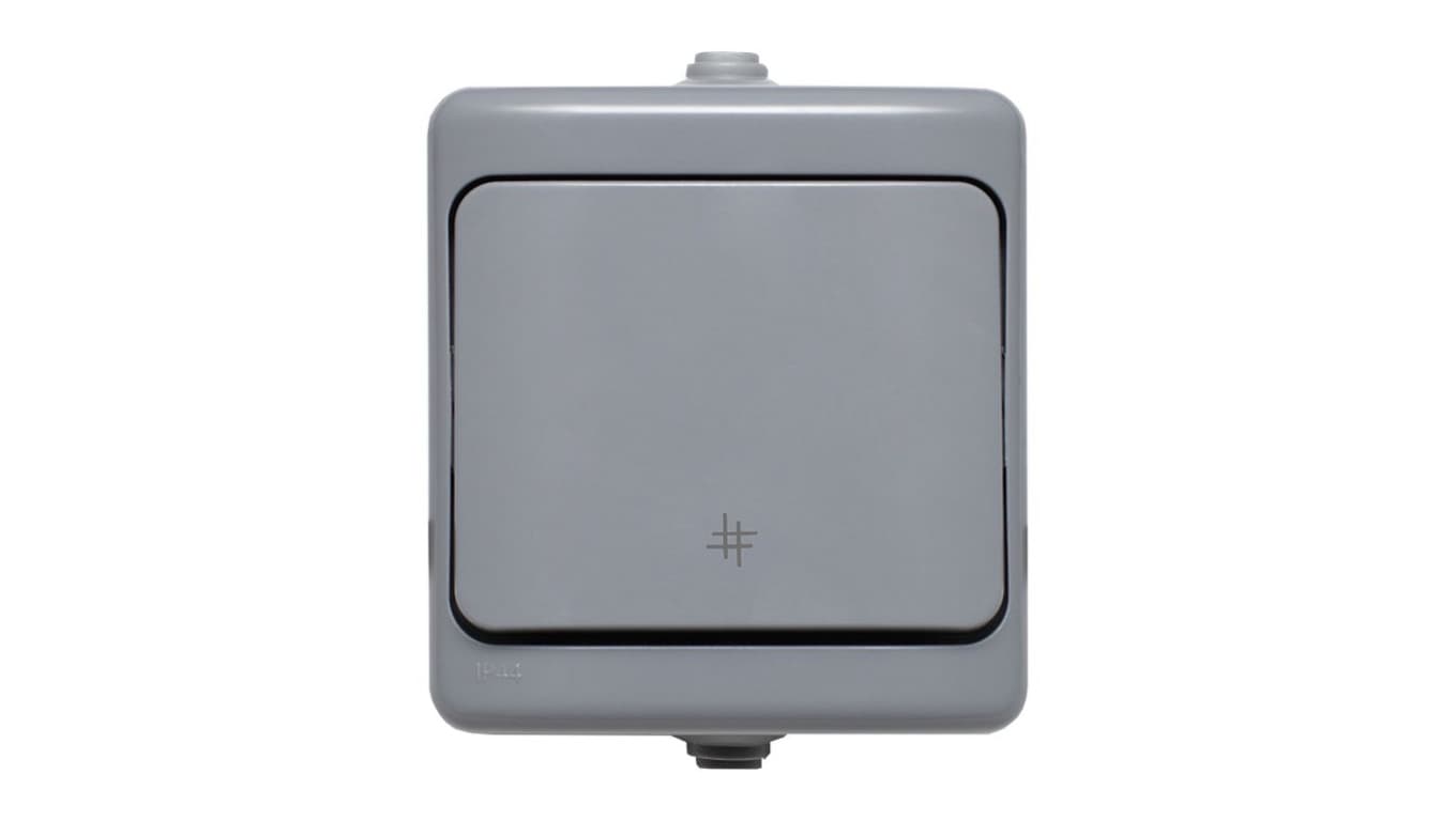 

BRYZA Łącznik krzyżowy IP54 16AX 250V szary 180007