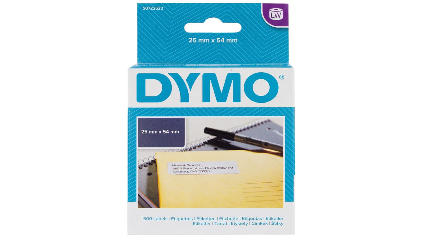 

Etykiety DYMO adres zwrotny 25x54 S0722520