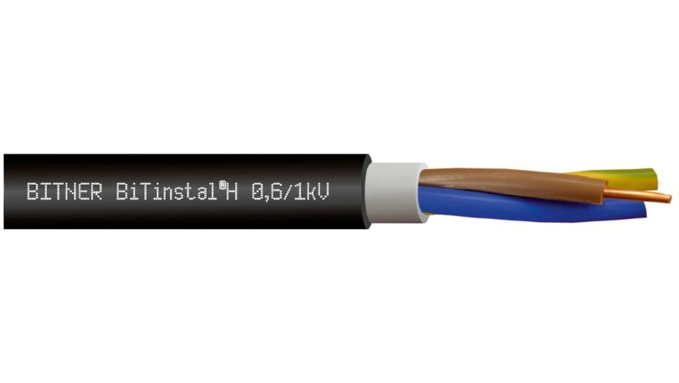 

Kabel energetyczny BiTinstal H 2x1,5 0,6/1kV bezhalogenowy B2ca B64080 /bębnowy/