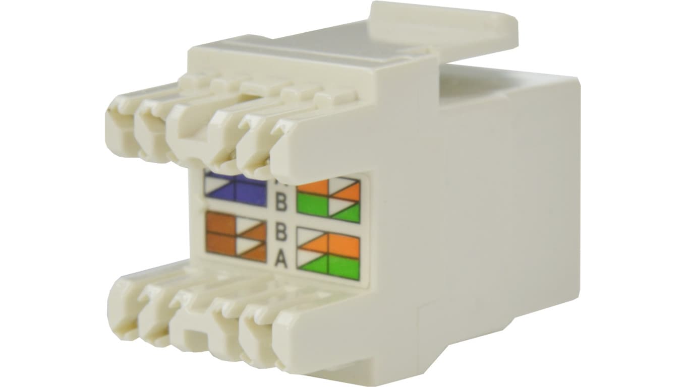 

Moduł keystone RJ45 UTP kat.5e nieekranowany tylny montaż biały NEKU