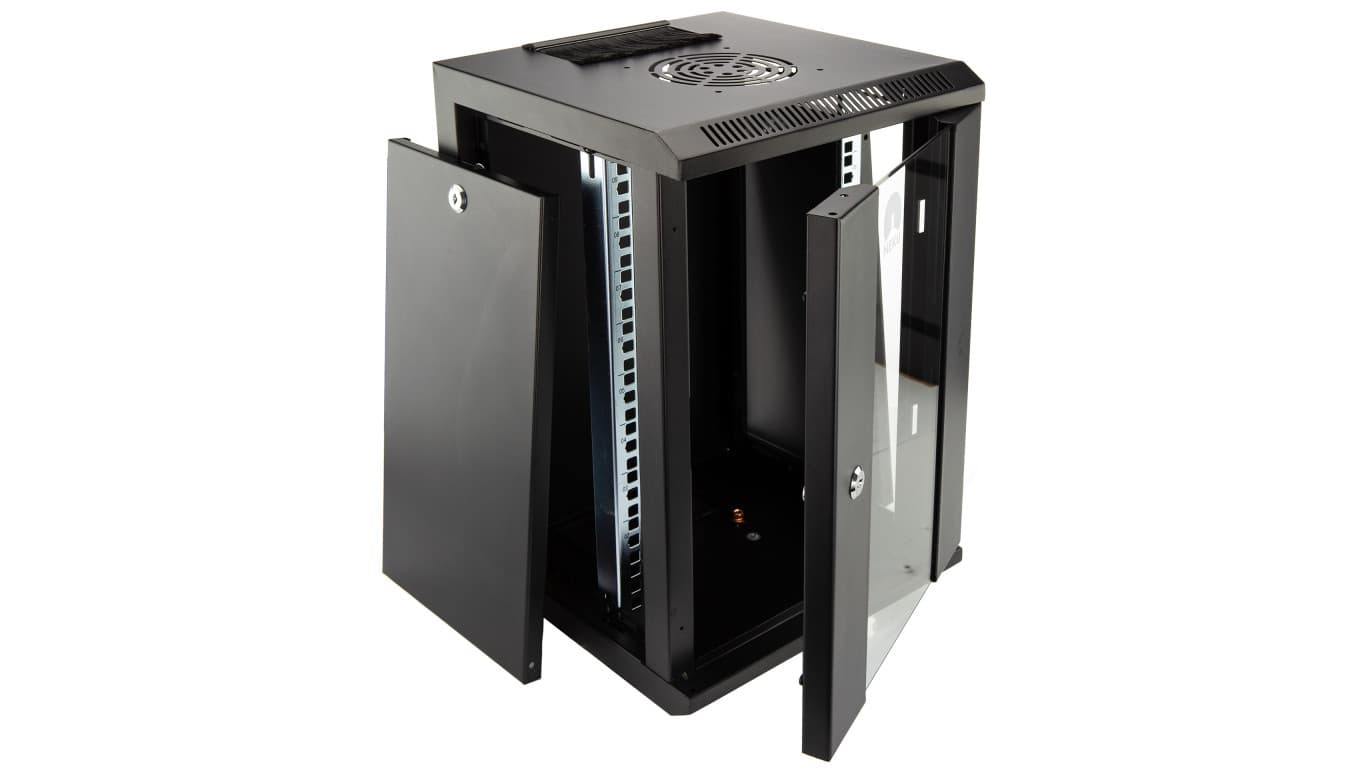 

Szafa wisząca RACK 10 cali 9U 300mm czarna NEKU TS
