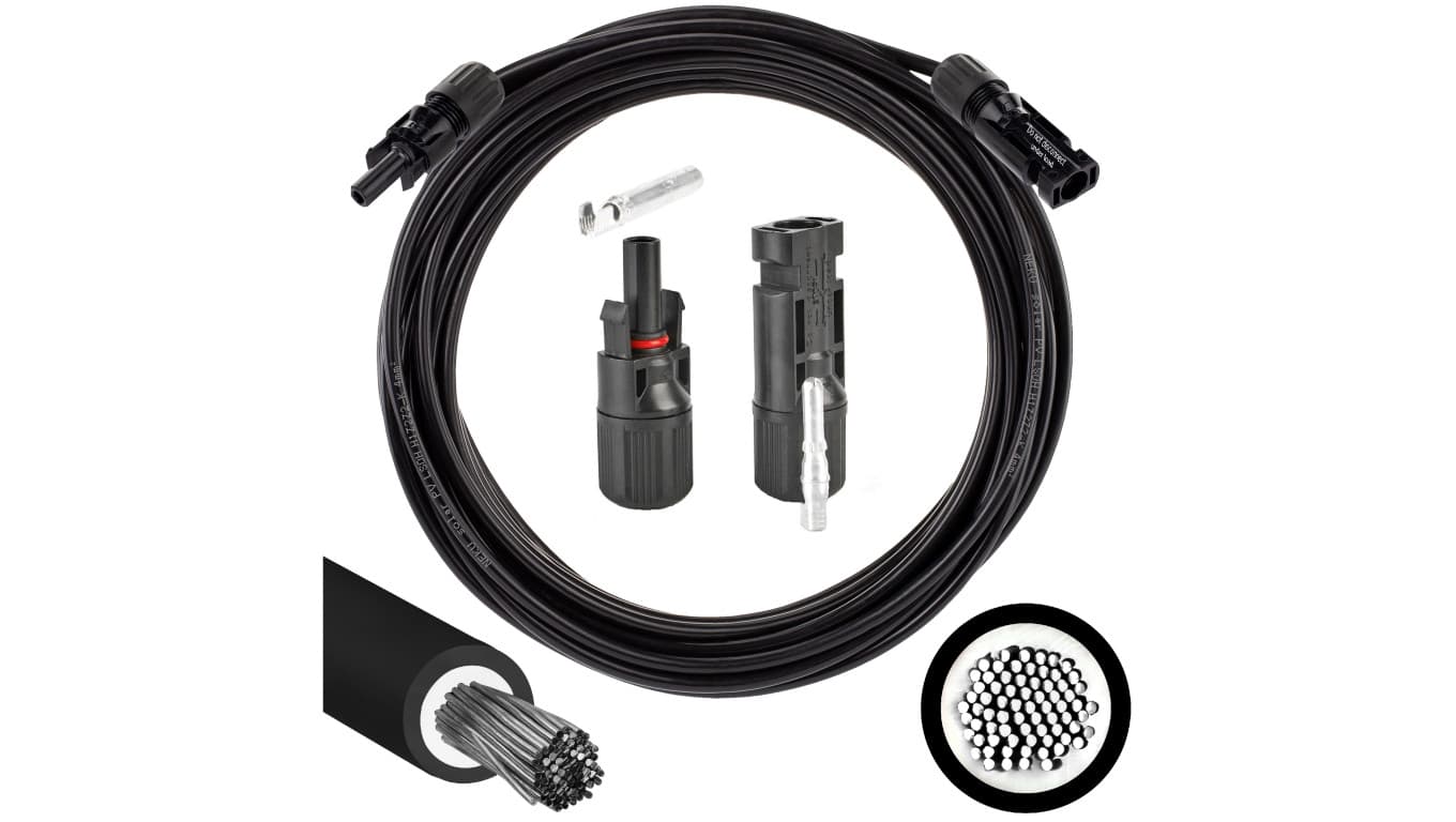 

Przedłużacz solarny kabel 4mm2 z wtykami typu MC4 czarny 20m