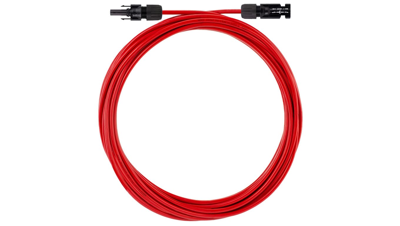 

Przedłużacz solarny kabel 4mm2 z wtykami typu MC4 czerwony 10m