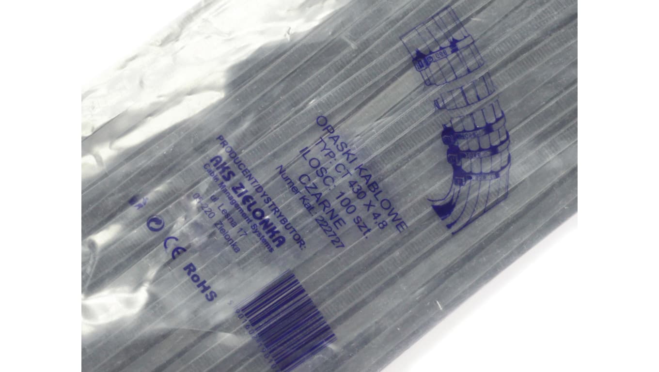 

Opaska kablowa czarna CT 430-4,8 C 222727 /100szt/