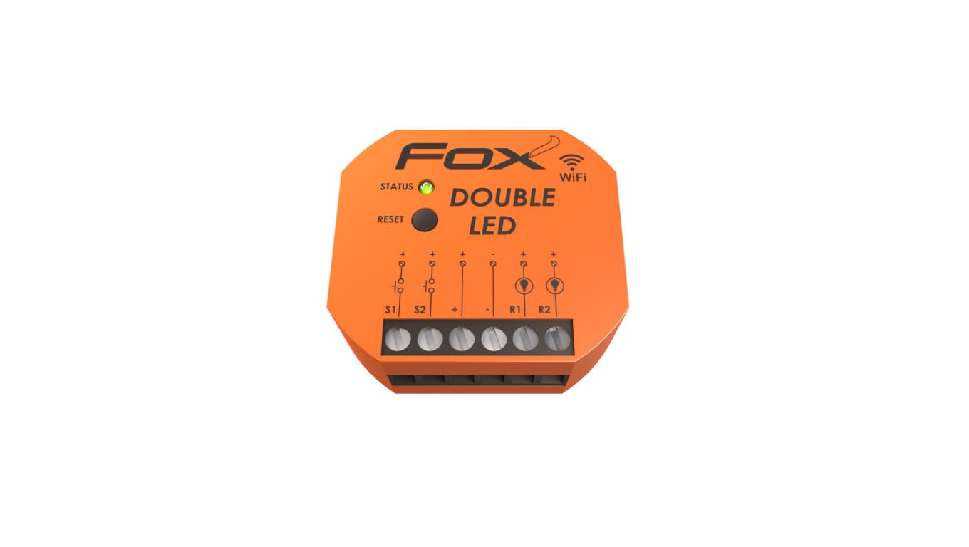

FOX Sterownik do oświetlenia LED dwukanałowy Wi-Fi 12V DOUBLE LED