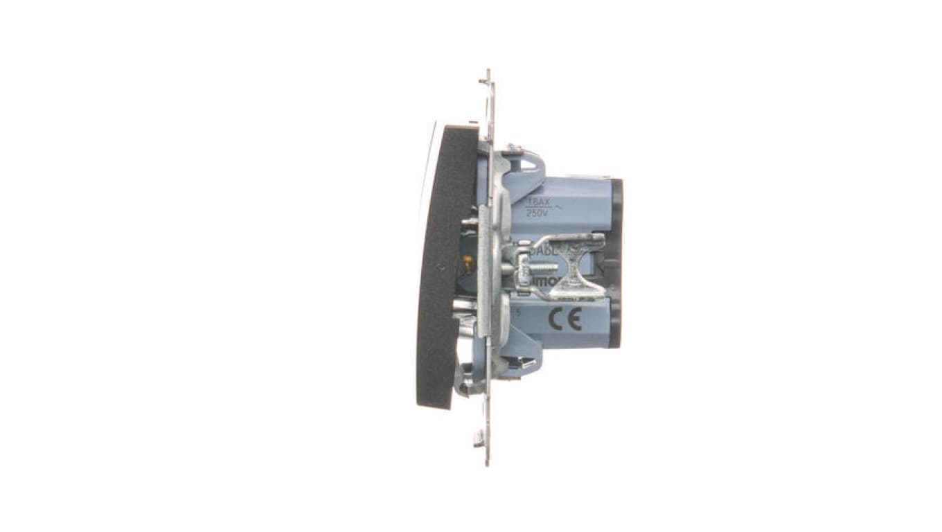 

Simon 54 Łącznik świecznikowy z podśw LED i do wersji IP44 (moduł) 10AX 250V szybkozłącza czarny mat z wkładkę DU1W DW5BL.01/49, Moduł) 10ax 250v szybkozłącza czarny mat z wkładkę du1w dw5bl.01/4