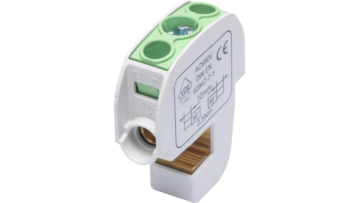 

Zacisk izolowany szynowy SBB 16 (86105) SIMBLOCK zielony 81550005, 86105) simblock zielony 8155000