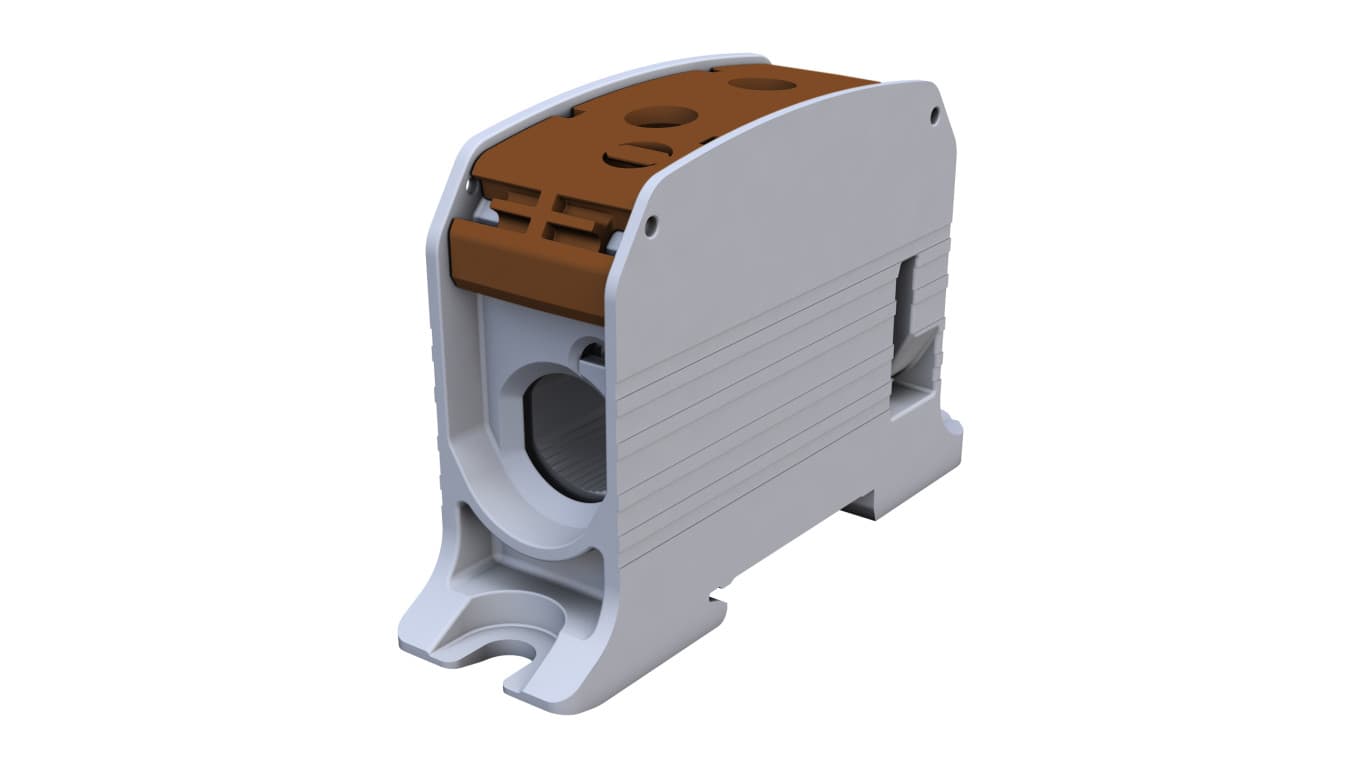 

Złączka szynowa gwintowa Al/Cu STB 95 (87510) SIMBLOCK brązowy 81101015, 87510) simblock brązowy 8110101