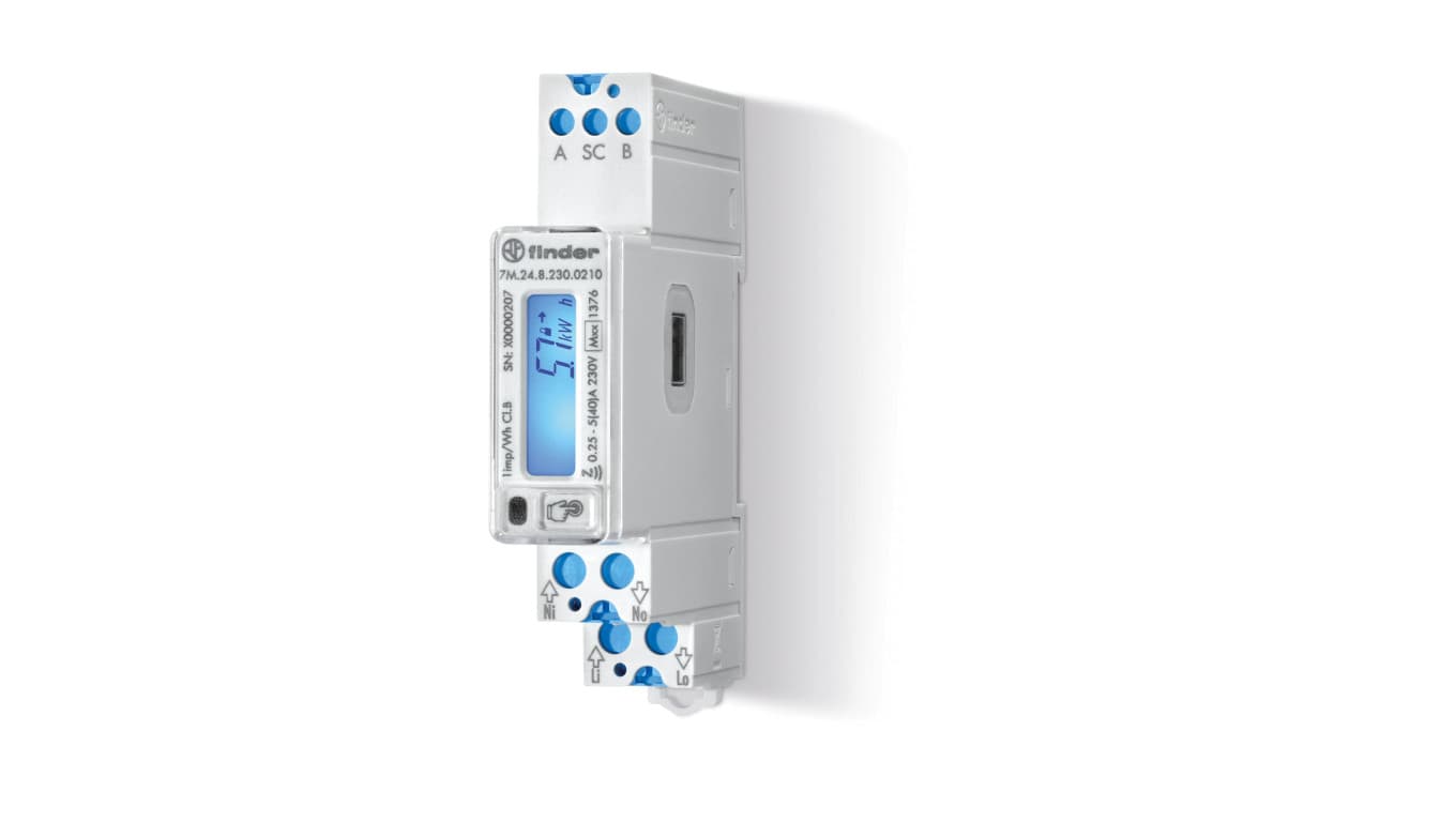 

Dwukierunkowy jednofazowy licznik energii MID 40A MODBUS RS485 NFC 7M.24.8.230.0210