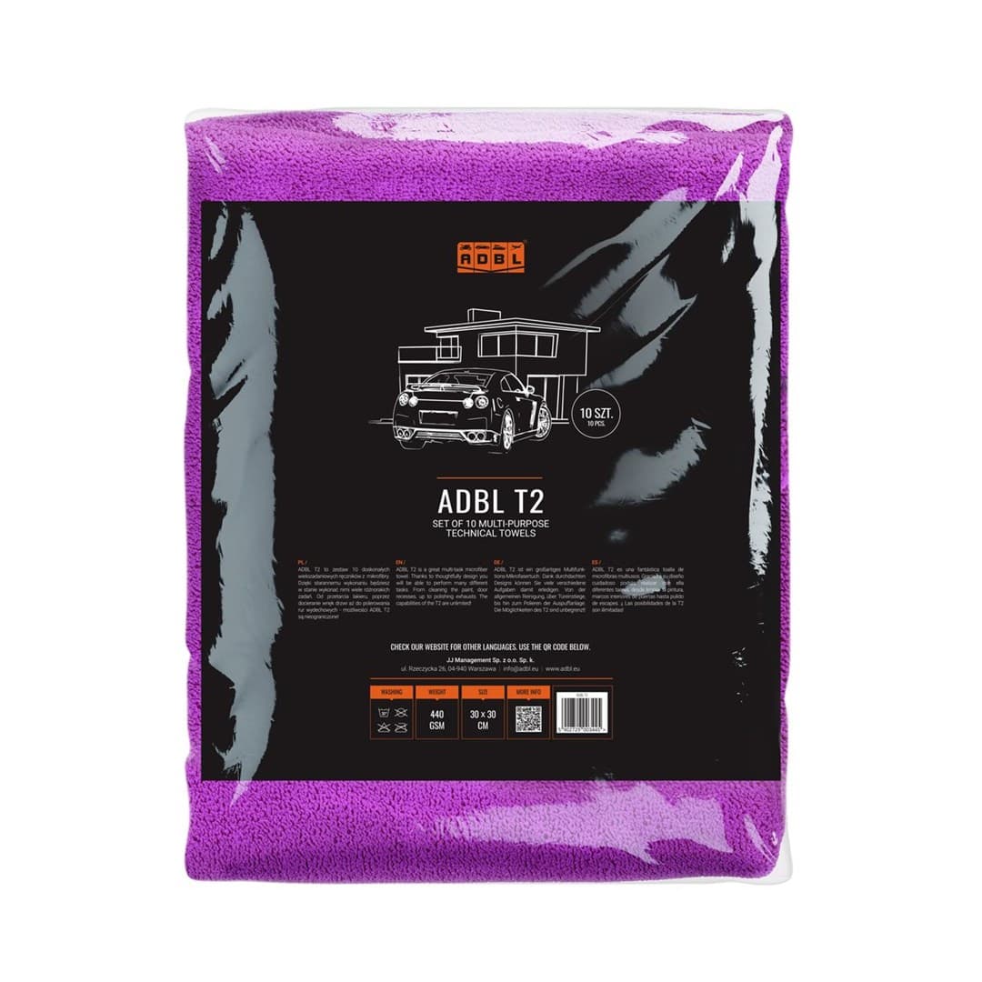 

ADBL T2 - mikrofibra 30x30cm 440gsm 10 sztuk