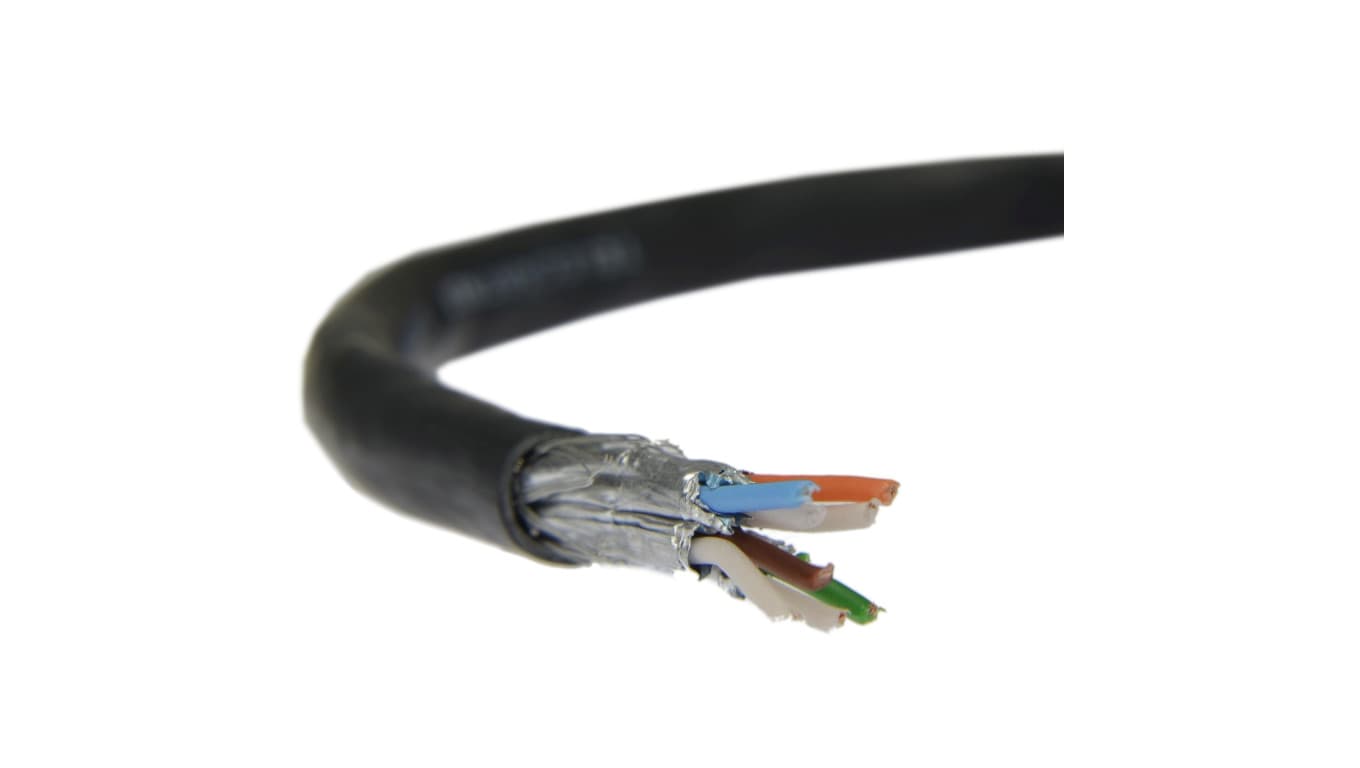 

Kabel FTP kat.7 S/FTP 4x2x0,46 linka czarna LSOH Telegärtner /305m/