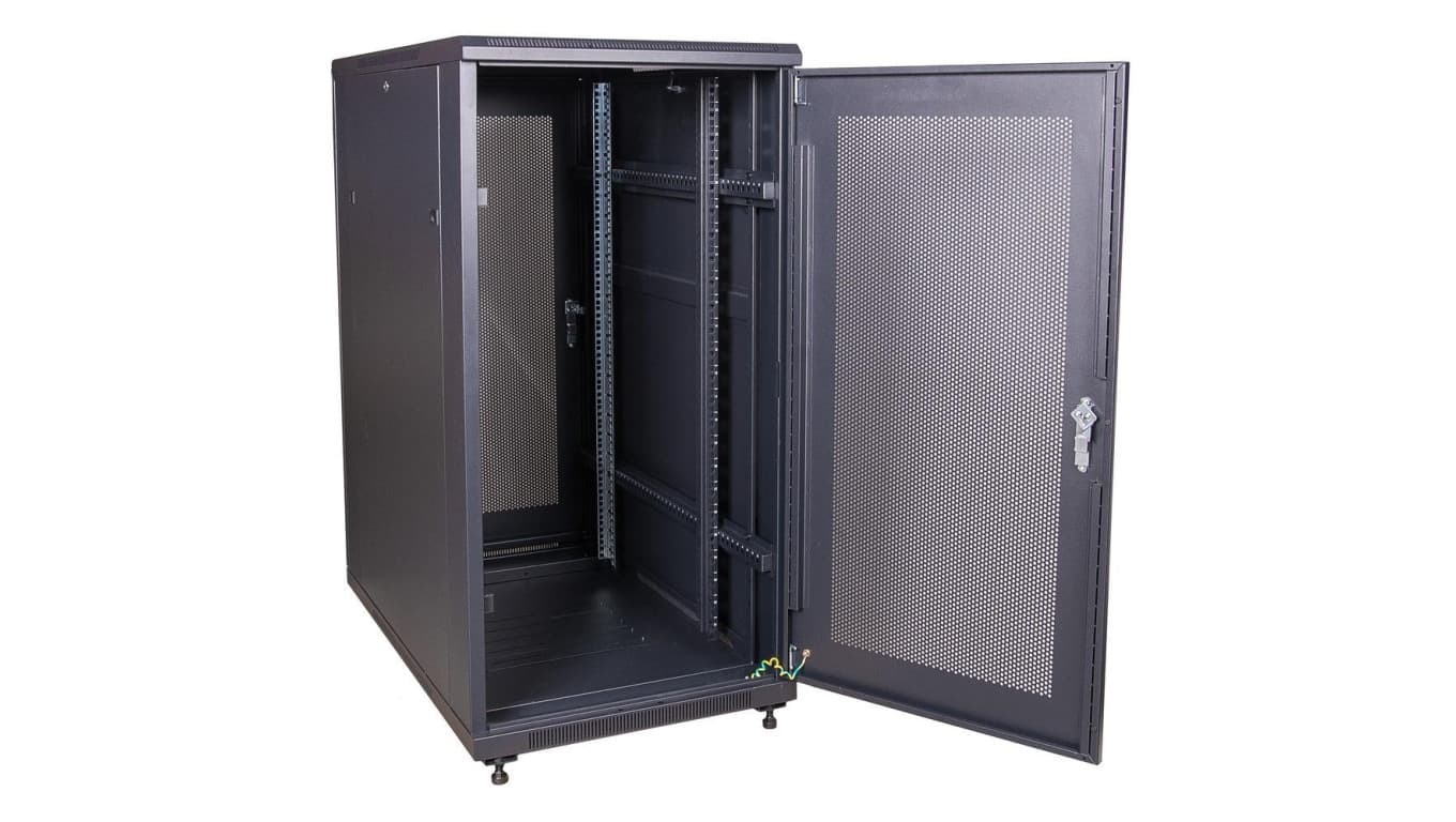 

Szafa stojąca RACK 19 cali 24U 600x1000x1317 drzwi perforowane CCSS-0610-24UP