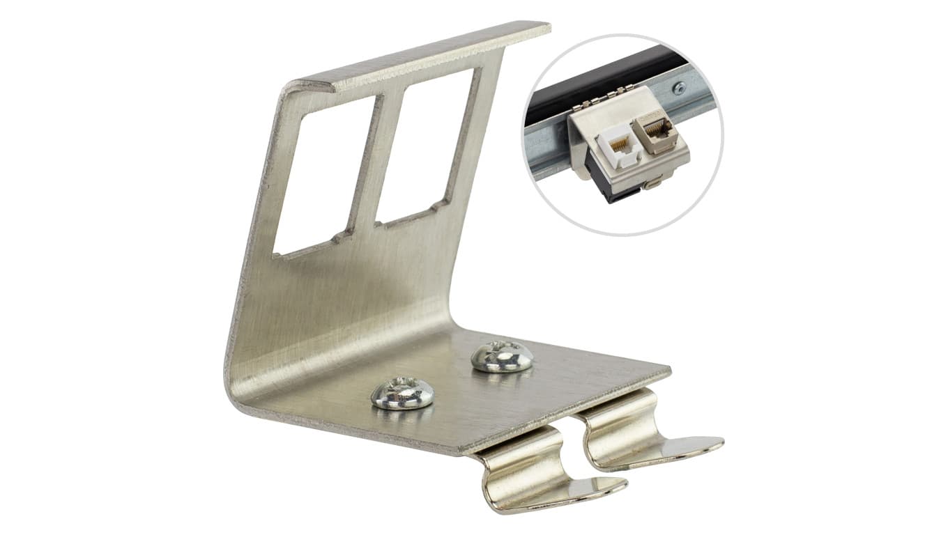 

Adapter mocowania typu keystone na szynę DIN (TH-35) 2x moduł keystone ALANTEC - ALANTEC, Th-35) 2x moduł keystone alantec - alante